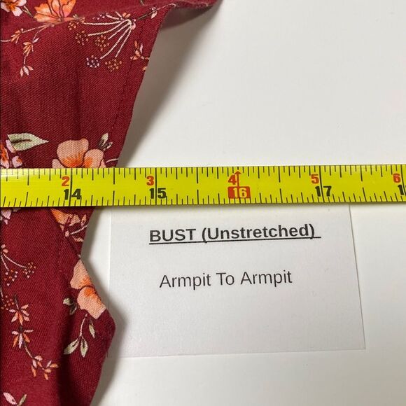 NWT Old Navy Red Fall Floral Short Flutter Sleeve Dress Women's Size XS - Picture 10 of 12